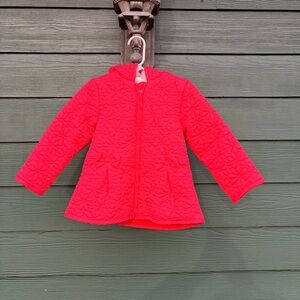 Little Me 3T Bright Red Quilted Hooded Puffer Jacket